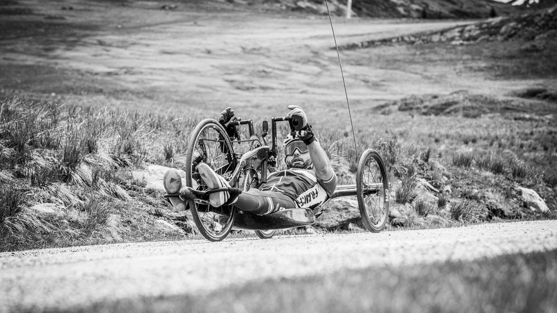 Florian Jouanny - paracyclisme noir et blanc